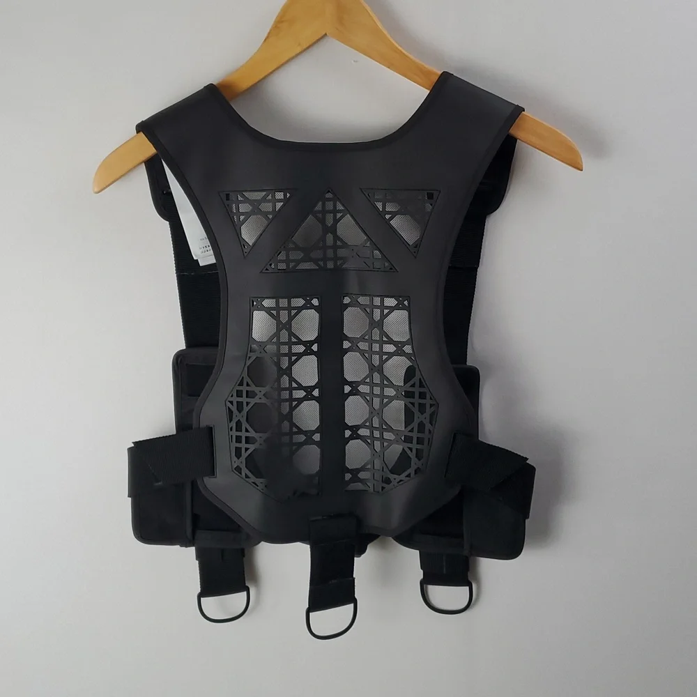 Dior Designer 2019 Black Tactical Harness Vest Sz S Luxury Streetwear - Picture 5 of 14